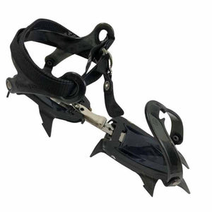 Black Diamond black metal crampon with adjustable straps
