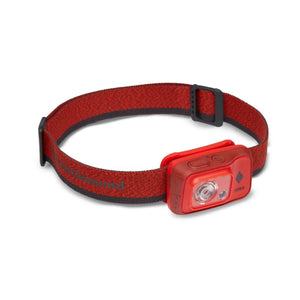 Black Diamond Cosmo-R red headlamp with adjustable elastic strap