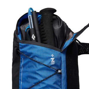 Black Diamond backpack with Z pole carry system