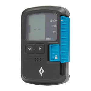 Black Diamond Guide BT avalanche beacon with digital display and blue locking switch