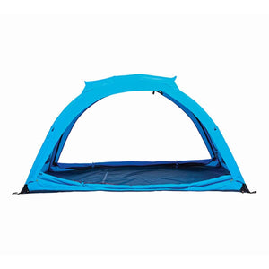 Black Diamond blue dome tent with open front
