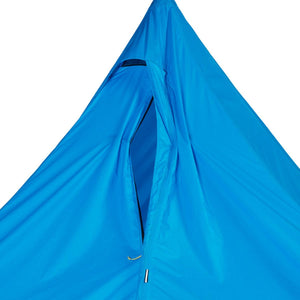 Black Diamond blue pyramid tent entrance