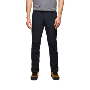 Black Diamond black technical trousers worn by a person