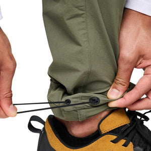 Black Diamond olive green pants with adjustable drawstring hem