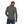 Back view of a man wearing a grey Black Diamond hooded fleece jacket with thumb holes