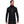 Man wearing a black Black Diamond hooded fleece jacket with a chest zip pocket