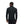 Back view of a man wearing a black long sleeve Black Diamond zip neck shirt