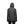 Back view of a charcoal grey Black Diamond hooded rain jacket