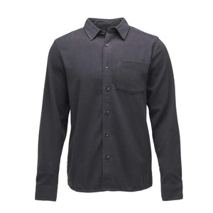 Black Diamond charcoal grey long sleeve button down shirt with a chest pocket
