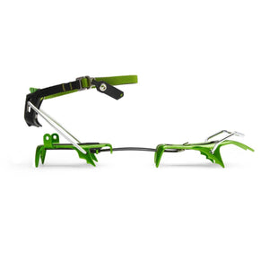 Black Diamond green metal crampon with adjustable strap