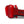 Side view of red Black Diamond rechargeable headlamp with elastic strap