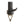 Black ski pole handle with integrated metal spike tip