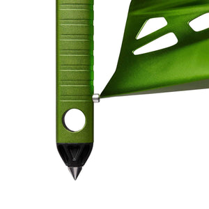Black Diamond green metal snow stake with pointed tip