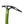 Black Diamond ice axe head with green shaft
