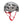 Black Diamond grey climbing helmet with red chin straps