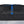 Black grid pattern fabric with blue nylon strap and plastic buckle closure