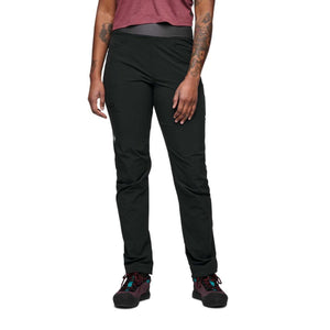 Black Diamond black hiking pants worn by a person