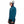 Woman wearing a blue Black Diamond hooded fleece jacket and a white climbing helmet