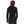 Back view of a woman wearing a black Black Diamond hooded long sleeve top