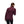 Back view of a person wearing a long sleeve burgundy quarter zip top