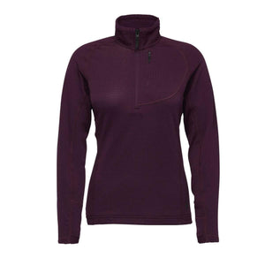 Black Diamond womens quarter zip fleece in dark purple