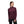 Woman wearing a maroon long sleeve quarter zip pullover