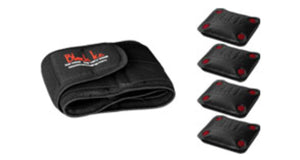 Black Ice cooling belt with four rectangular ice packs