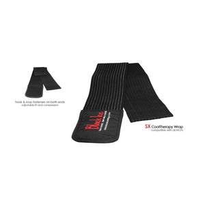 Black Ice SX CoolTherapy wrap with adjustable hook and loop fasteners