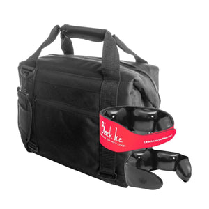 Black Ice cooling bag with red neck cooling wrap