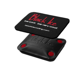 Black Ice cooling pack with black cover and red accents