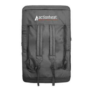 ActionHeat black backpack with shoulder straps and zipper pockets