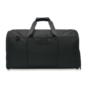 Black Briggs and Riley duffel bag with top carry handles