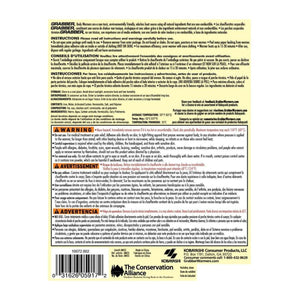 Grabber body warmer product label with instructions warnings and contact information