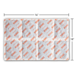Hothands branded fabric measuring 16 inches by 10 inches