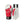 Hestra red and grey athletic gloves with black cuffs