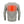 Back view of a grey long sleeve thermal shirt with a glowing red heating element graphic on the upper back