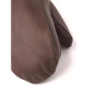 Brown leather Hestra mitten