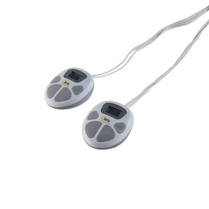 Two Serta electric blanket controllers with digital displays and buttons