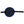 Round navy blue fabric eye patch with black velcro straps