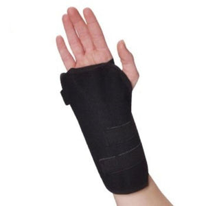 Polar Products black wrist brace on a hand