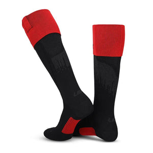 Lenz black and red knee high compression socks