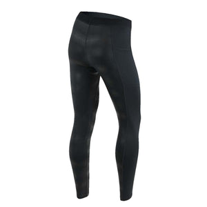 Seirus black athletic leggings with textured pattern and side pocket