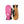Hestra pink and tan mittens with black accents
