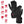 Gerbing black heated motorcycle gloves with feature icons for heating, battery, and technology