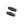 Two black cylindrical audio cable couplers with textured grip