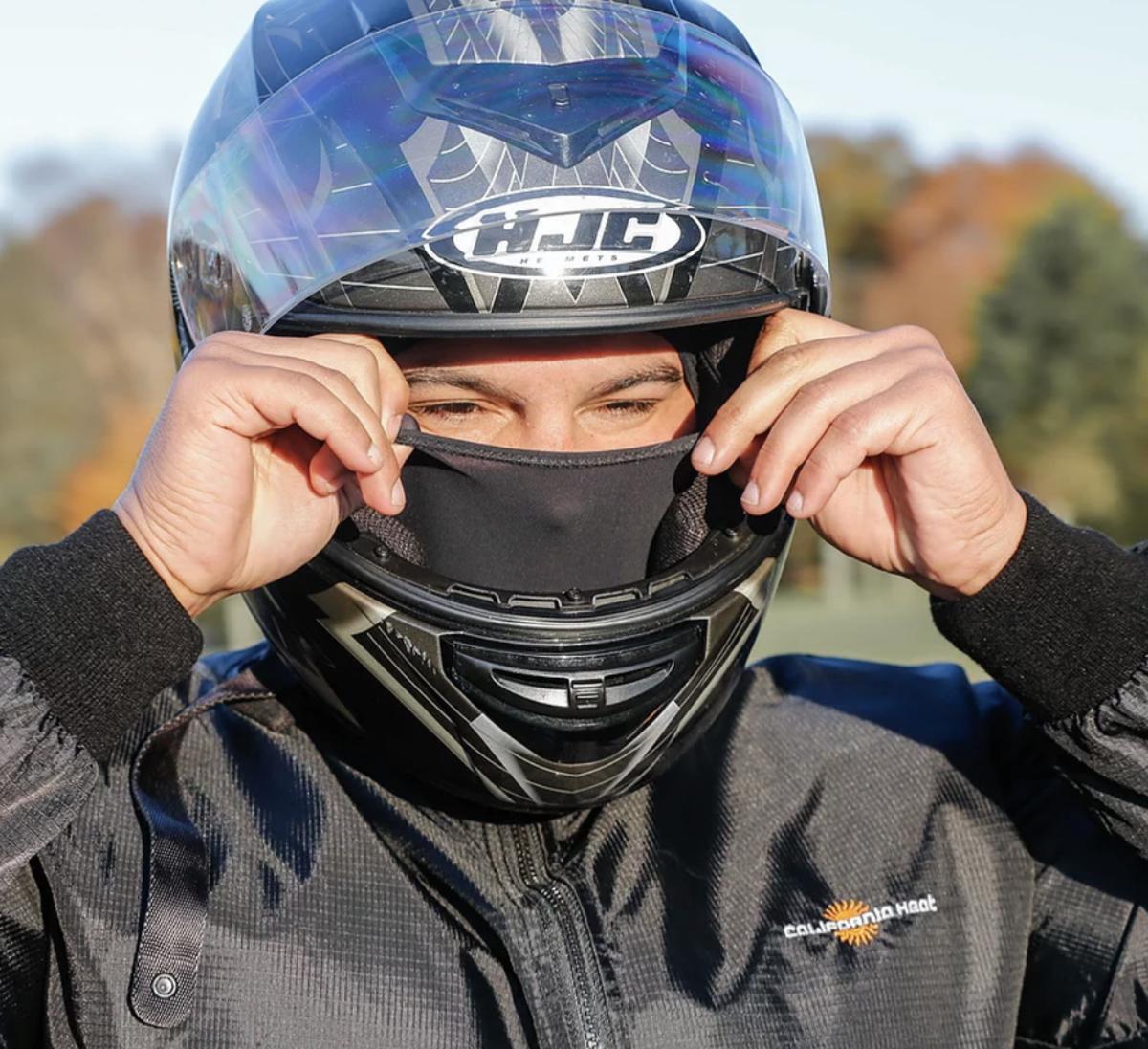 California Heat 7V Battery Heated Balaclava Helmet Lin | Warming Store