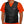 Person wearing a black California Heat zip up vest over an orange t-shirt