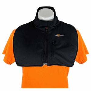 California Heat black heated neck gaiter with front zipper