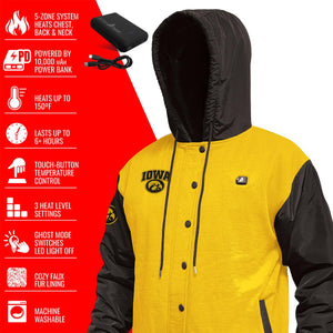 ActionHeat Iowa heated jacket with power bank and feature list