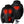 ActionHeat black puffer jacket showing heating element dimensions and battery pack